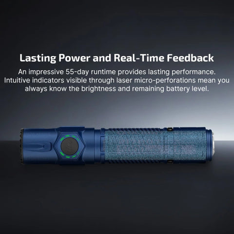 OLIGHT WARRIORULTRANB Warrior Ultra 2500 Lumens Tactical Flashlight with OAL Material - Navy Blue