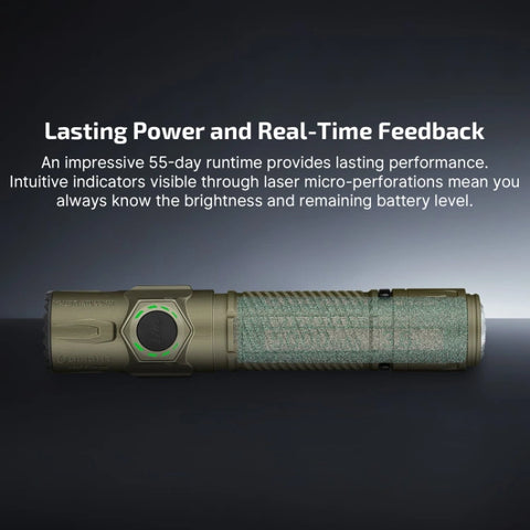 OLIGHT WARRIORULTRAOLG Warrior Ultra 2500 Lumens Tactical Flashlight with OAL Material - Olive Green