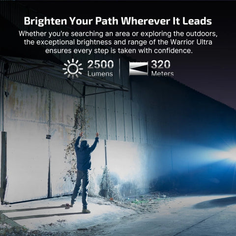 OLIGHT WARRIORULTRAOLG Warrior Ultra 2500 Lumens Tactical Flashlight with OAL Material - Olive Green