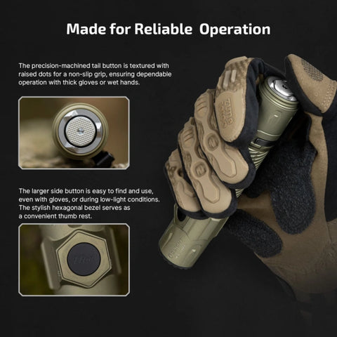 OLIGHT WARRIORULTRAOLG Warrior Ultra 2500 Lumens Tactical Flashlight with OAL Material - Olive Green