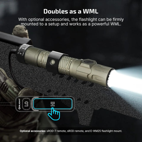 OLIGHT WARRIORULTRAOLG Warrior Ultra 2500 Lumens Tactical Flashlight with OAL Material - Olive Green