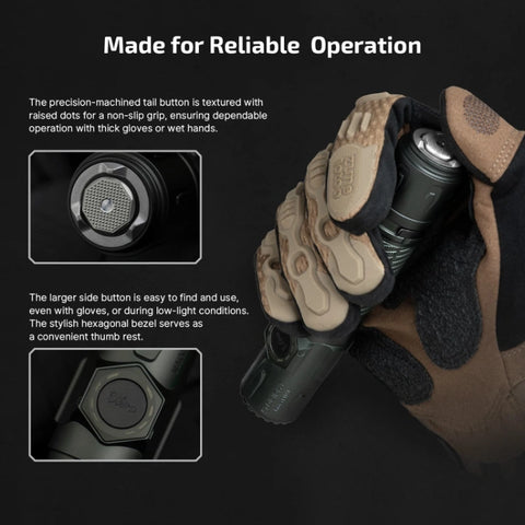 OLIGHT WARRIORULTRASG Warrior Ultra 2500 Lumens Tactical Flashlight with OAL Material - Stealth Grey
