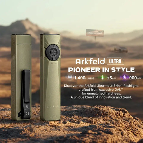 OLIGHT ARKFELDULTRAOLG Arkfeld Ultra 3-in-1 EDC Flashlight with O-aluminum Material - Olive Green