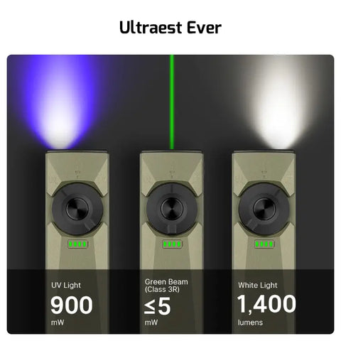 OLIGHT ARKFELDULTRAOLG Arkfeld Ultra 3-in-1 EDC Flashlight with O-aluminum Material - Olive Green