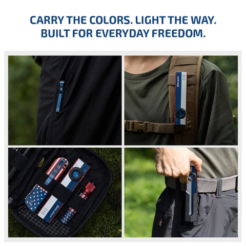 OLIGHT ARKPROLL ArkPro Series – Flat Unibody EDC Flashlight with Multi-Light Sources - Liberty Lines CW