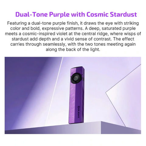 OLIGHT ARKPRONV ArkPro Series – Flat Unibody EDC Flashlight with Multi-Light Sources - Nebula Violet CW