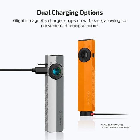 OLIGHT ARKPROO ArkPro Series – Flat Unibody EDC Flashlight with Multi-Light Sources - Orange CW