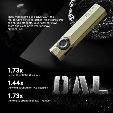 OLIGHT ArkPro Ultra – Flat Unibody EDC Flashlight with Multi-Light Sources - Olive Green