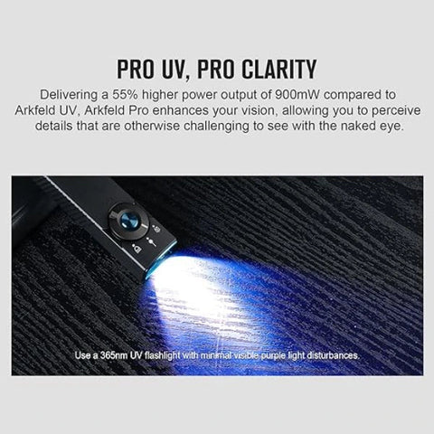 OLIGHT ARKFELDPRO3RBKCWV3 Arkfeld Pro Flat EDC Flashlight with LED Light UV and Laser