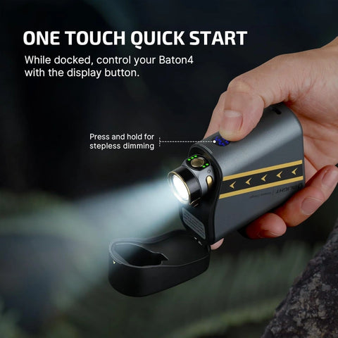 OLIGHT BATON4KITFTPL Baton 4 Powerful EDC Flashlight 1300 Lumens - Fighter Pilot-Premium