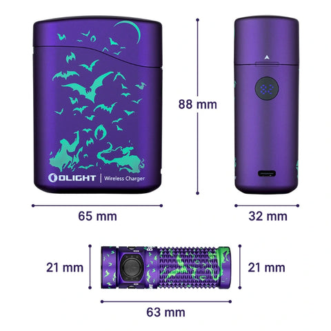 OLIGHT BATON4KITNS Baton 4 Powerful EDC Flashlight 1300 Lumens - Nocturnal Sentinel - Premium (With Charging Case)