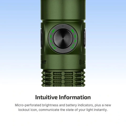 OLIGHT Baton 4 Pro Dual Switch High Lumen Compact EDC Flashlight - OD Green CW