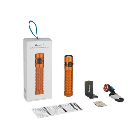 OLIGHT Baton 4 Pro Dual Switch High Lumen Compact EDC Flashlight - Orange CW