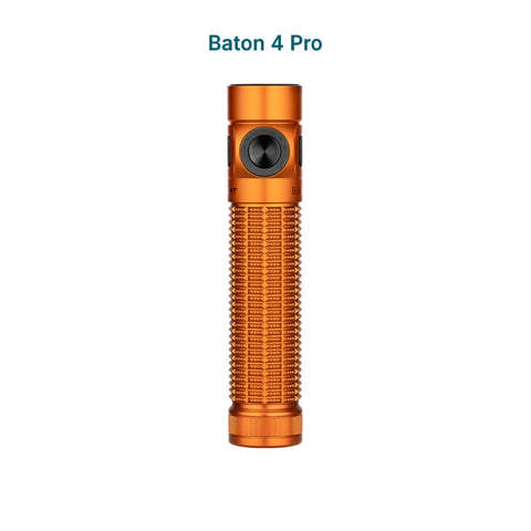 OLIGHT Baton 4 Pro Dual Switch High Lumen Compact EDC Flashlight - Orange CW