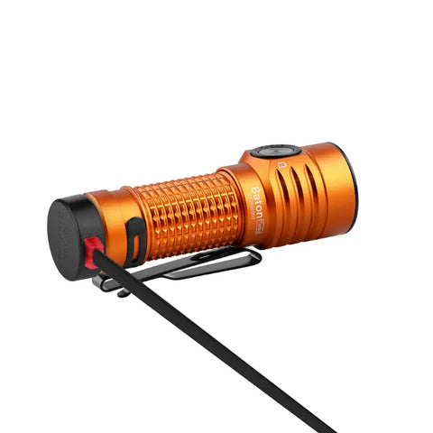 OLIGHT BATONTURBOOGCW Baton Turbo Compact EDC Flashlight with 510m Long-Range Beam - Orange