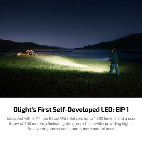 OLIGHT Baton Ultra Dual Switch High Lumen Compact EDC Flashlight - Olive Green