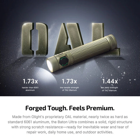 OLIGHT Baton Ultra Dual Switch High Lumen Compact EDC Flashlight - Olive Green