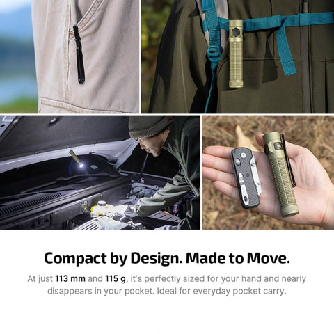 OLIGHT Baton Ultra Dual Switch High Lumen Compact EDC Flashlight - Olive Green