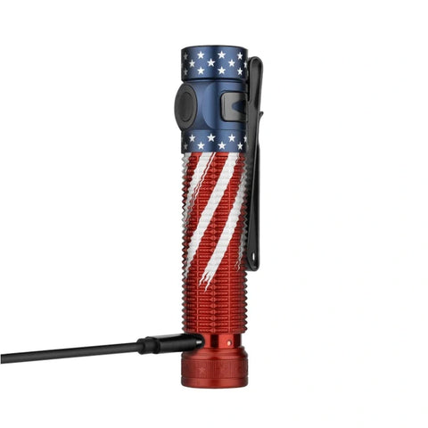 OLIGHT Baton 4 Pro Dual Switch High Lumen Compact EDC Flashlight - Stars & Stripes Edition