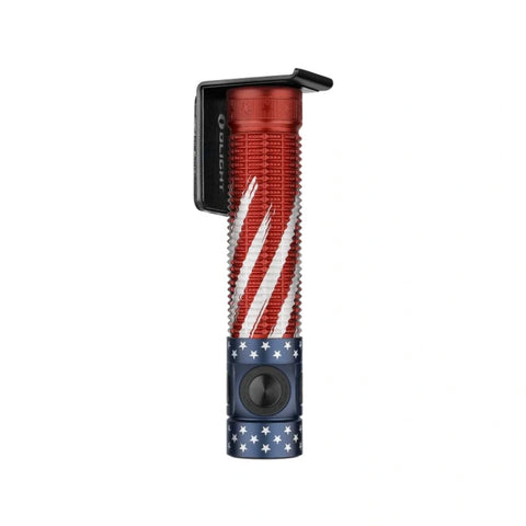 OLIGHT Baton 4 Pro Dual Switch High Lumen Compact EDC Flashlight - Stars & Stripes Edition
