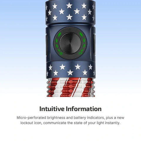 OLIGHT Baton 4 Pro Dual Switch High Lumen Compact EDC Flashlight - Stars & Stripes Edition