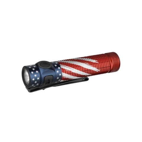 OLIGHT Baton 4 Pro Dual Switch High Lumen Compact EDC Flashlight - Stars & Stripes Edition