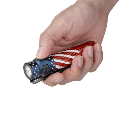 OLIGHT Baton 4 Pro Dual Switch High Lumen Compact EDC Flashlight - Stars & Stripes Edition