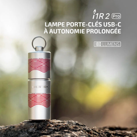 OLIGHT I1R2PROFLOW i1R 2 Pro Keychain Flashlight - Silver Flow