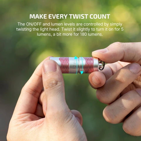 OLIGHT I1R2PROFLOW i1R 2 Pro Keychain Flashlight - Silver Flow