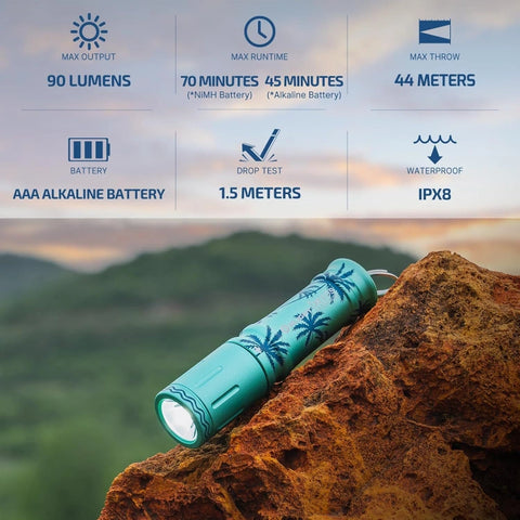 OLIGHT I3ESM i3E EOS Keychain Flashlight - Summer Palm