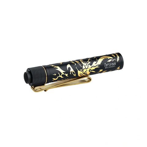 OLIGHT I3T2DGPNGDBK i3T 2 EOS Small EDC Flashlight - Dragon & Phoenix Golden Black
