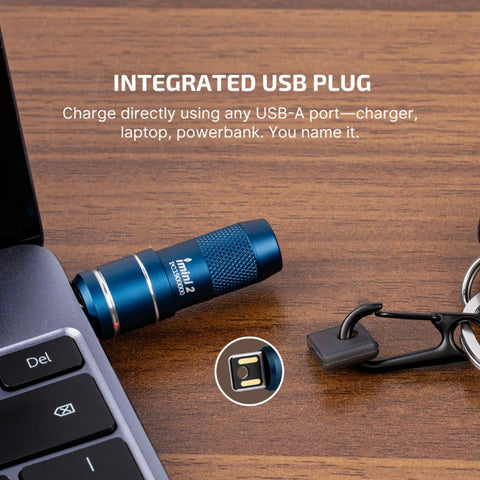 OLIGHT IMINI2MB imini 2 Rechargeable Mini Flashlight - Midnight Blue