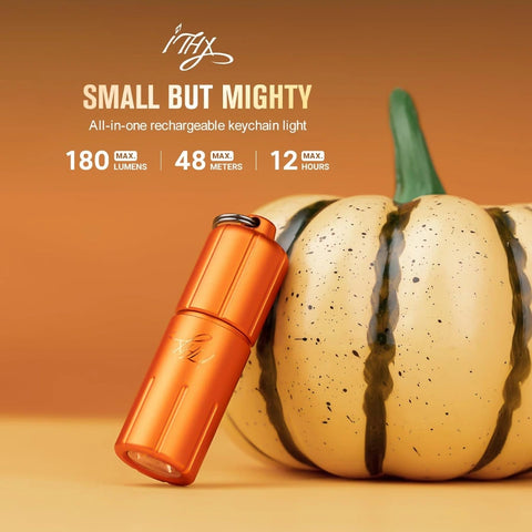 OLIGHT ITHXPKNOG iTHX Pumpkin Orange Keychain EDC Flashlight