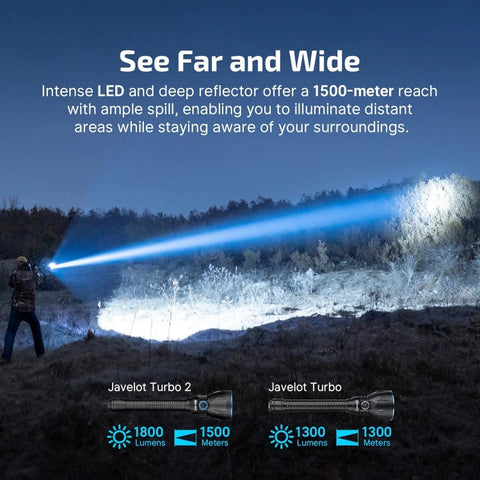 OLIGHT Javelot Turbo 2 1500m Long-Range Flashlight - Black