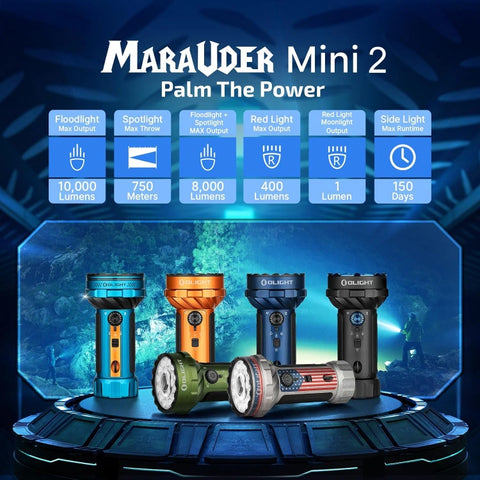 OLIGHT MARAUDERMINI2ODG Marauder Mini 2 Compact Powerful Flashlight - OD Green