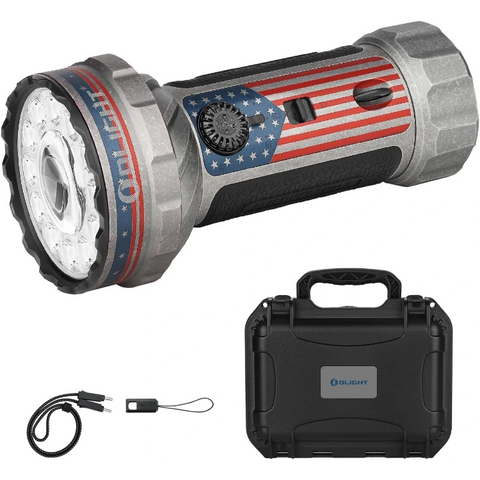 OLIGHT MARAUDERMINI2SSS Marauder Mini 2 Compact Powerful Flashlight -Stonewashed Stars and Strips