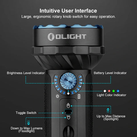 OLIGHT MARAUDERMINIBK Marauder Mini Powerful LED Flashlight With RGB