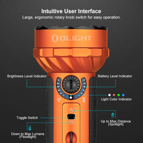 OLIGHT MARAUDERMINIOG Marauder Mini Powerful LED Flashlight With RGB - Orange