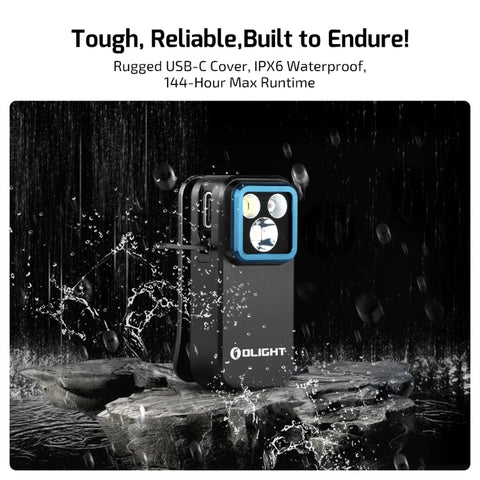 OLIGHT OCLIPPROBKC2M Oclip Pro Clip on Flashlight with Floodlight Spotlight and Red Light - Black