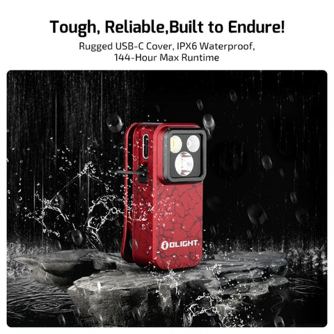 OLIGHT OCLIPPROML Oclip Pro Clip on Flashlight with Floodlight - Molten Lava