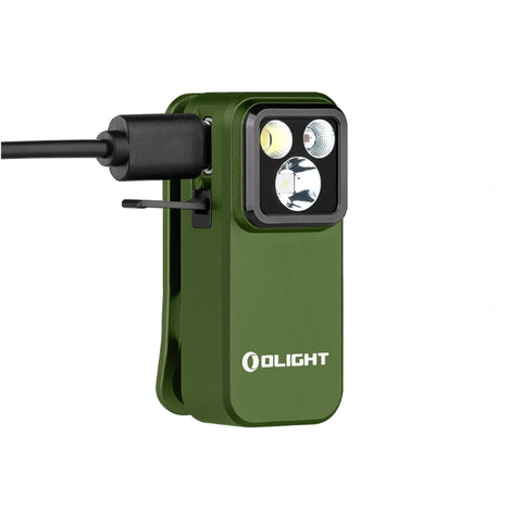 OLIGHT OCLIPPROODGC2M Oclip Pro Clip on Flashlight with Floodlight Spotlight and Red Light - OD Green