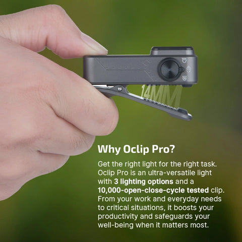 OLIGHT OCLIPPROPS Oclip Pro Clip on Flashlight with Floodlight Spotlight and Red Light - Phantom Squadron