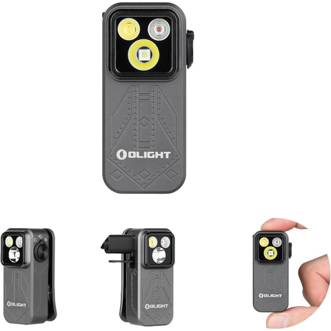 OLIGHT OCLIPPROPS Oclip Pro Clip on Flashlight with Floodlight Spotlight and Red Light - Phantom Squadron