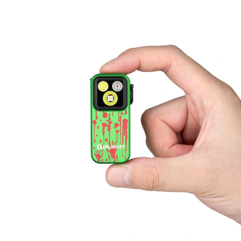 OLIGHT OCLIPPROZG Oclip Pro Clip on Flashlight with Floodlight Spotlight and Red Light - Zombie Green