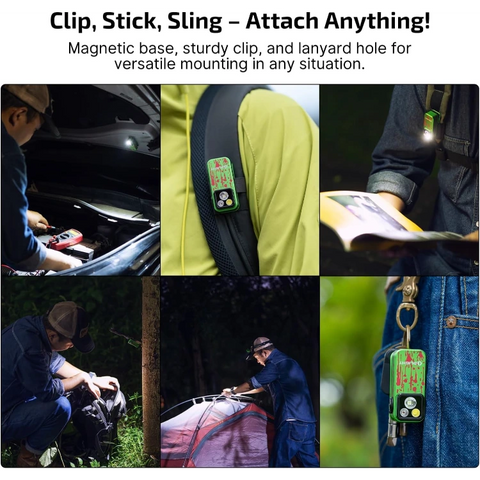 OLIGHT OCLIPPROZG Oclip Pro Clip on Flashlight with Floodlight Spotlight and Red Light - Zombie Green