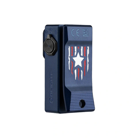 OLIGHT OCLIPULTRASSE Oclip Ultra Clip-On EDC Light with Flood, Spot, and UV Modes - Stars & Stripes Edition
