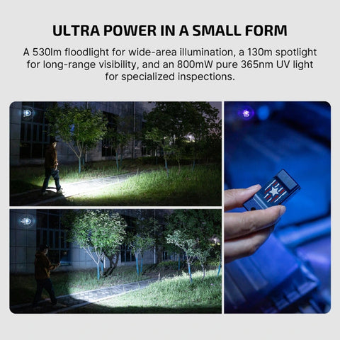 OLIGHT OCLIPULTRASSE Oclip Ultra Clip-On EDC Light with Flood, Spot, and UV Modes - Stars & Stripes Edition