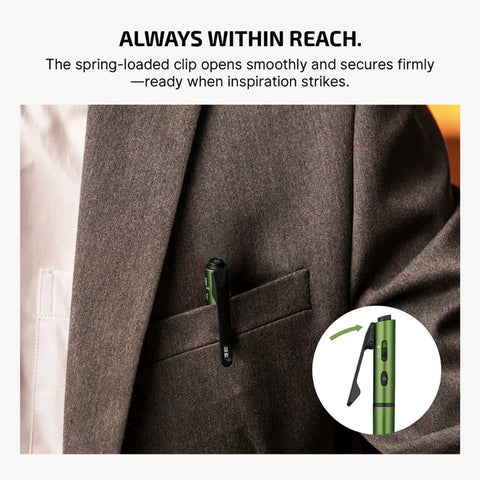 OLIGHT O'PEN 3 Multifunctional Pen Light with 120 Lumens & Green Laser - OD Green