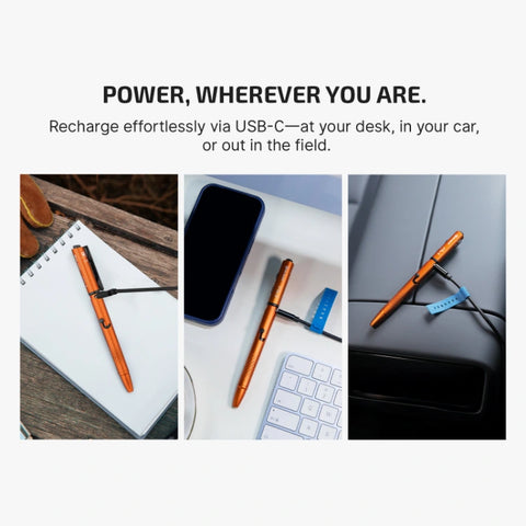 OLIGHT O'PEN 3 Multifunctional Pen Light with 120 Lumens & Green Laser - Orange