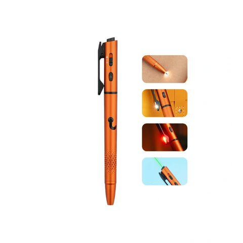 OLIGHT O'PEN 3 Multifunctional Pen Light with 120 Lumens & Green Laser - Orange
